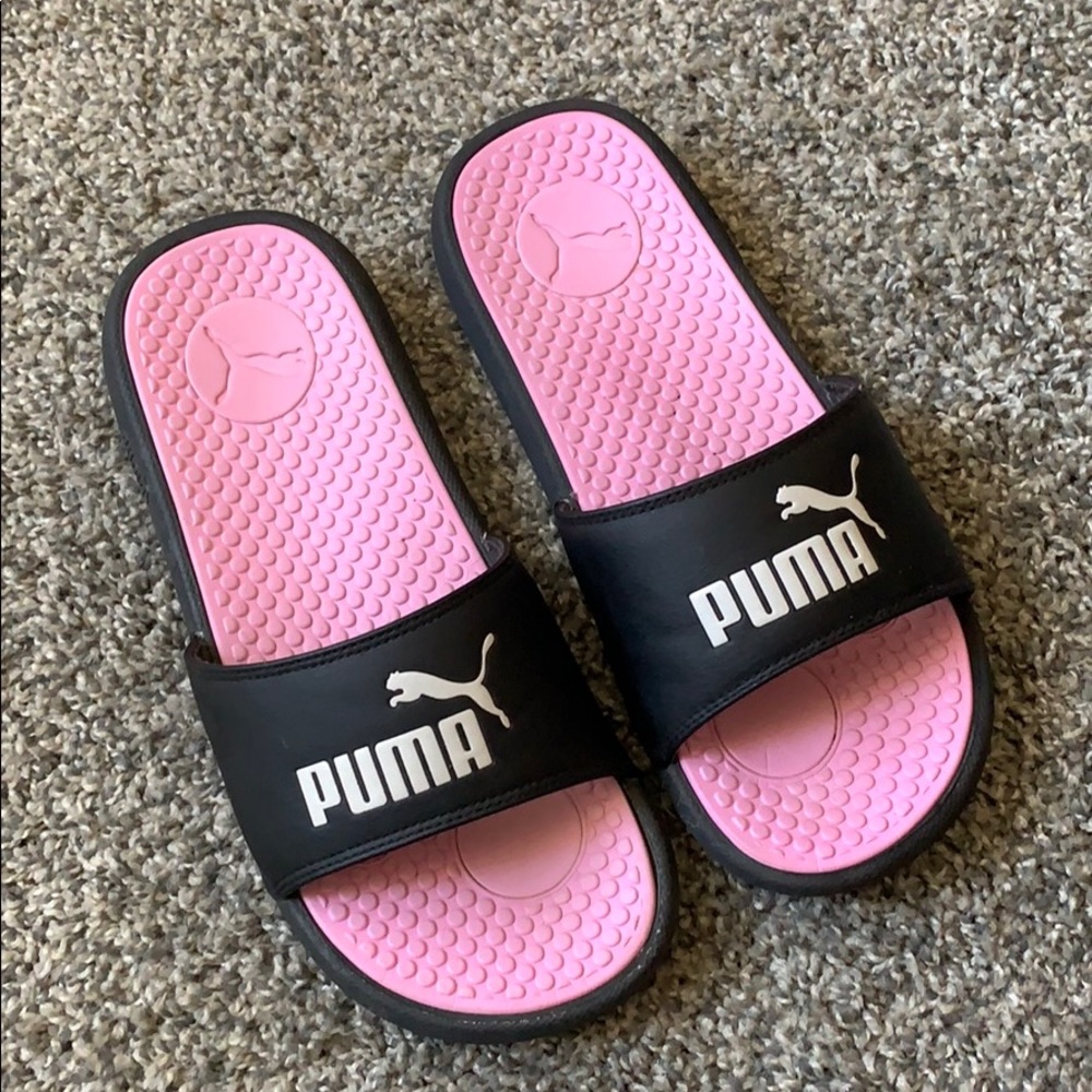 Pink Puma Slides